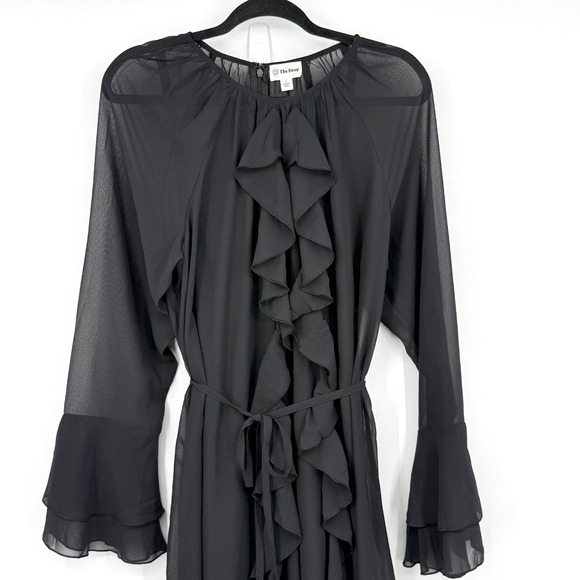 The Drop Womens Maxi Dress L NWT Goth Dark Fairy Witchy Sheer Formal Party Black - Picture 3 of 8